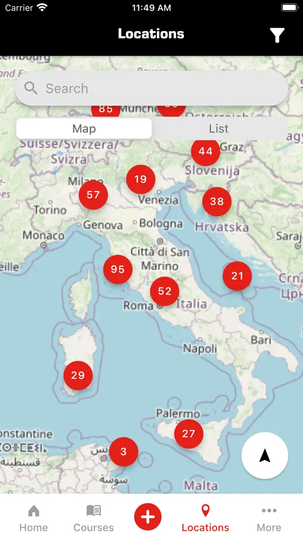 MySSI dive locations map